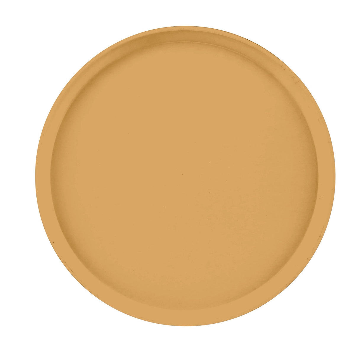 Cambro 1400514 Round Camtray Fiberglass Serving Tray, 14" Dia. - Earthen Gold