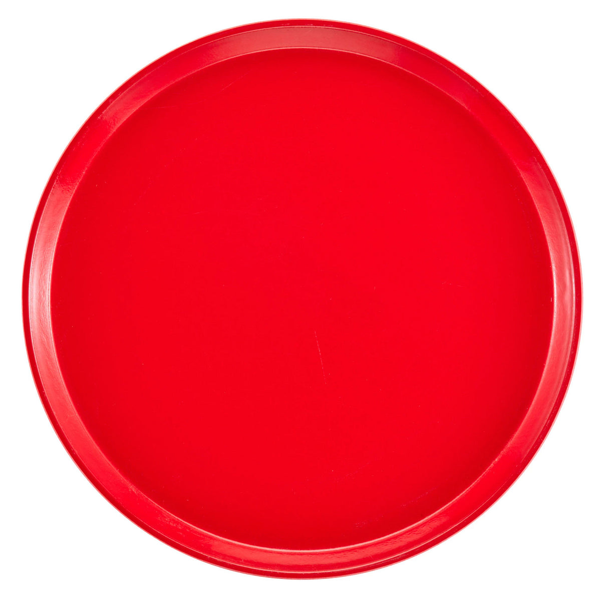 Cambro 1400521 Round Camtray Fiberglass Serving Tray, 14" Dia. - Cambro Red