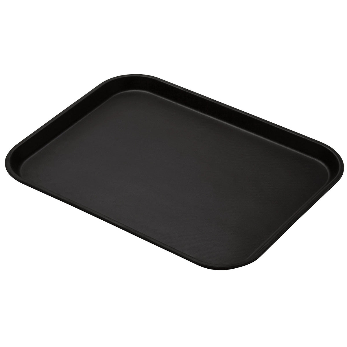 Cambro 1418CT110 Camtread Rectangular Non-Skid Serving Tray, 18" x 14" - Black