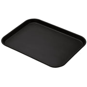 Cambro 1418CT110 Camtread Rectangular Non-Skid Serving Tray, 18" x 14" - Black