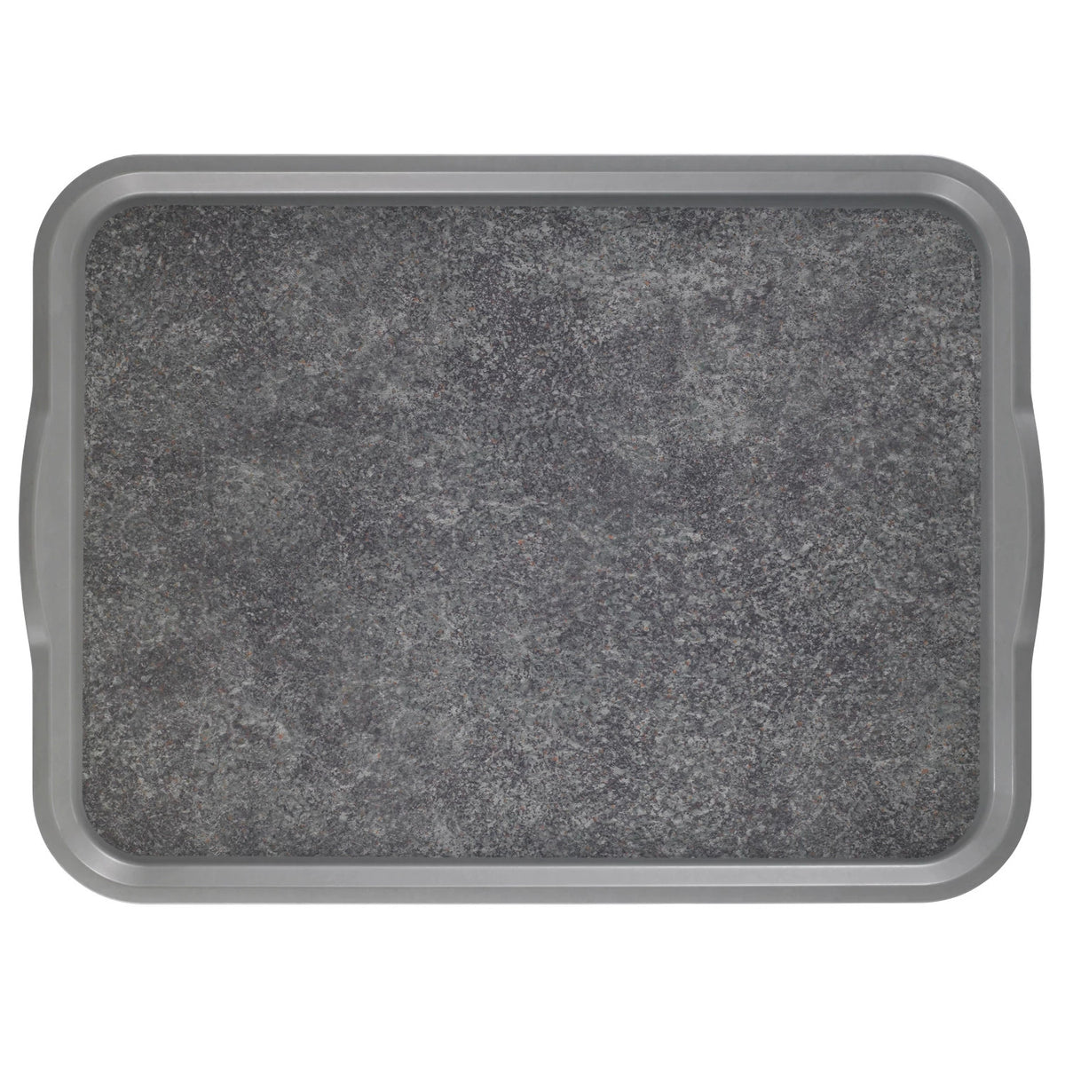Cambro 1418VCH381 Non-Skid Versa Camtray with Handles, 18" x 14" - Pearl Gray w/ Titan