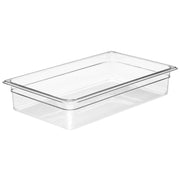 Cambro 14CW135 Camwear Full Size Food Pan, 4" Deep, 13.7 qt. - Clear