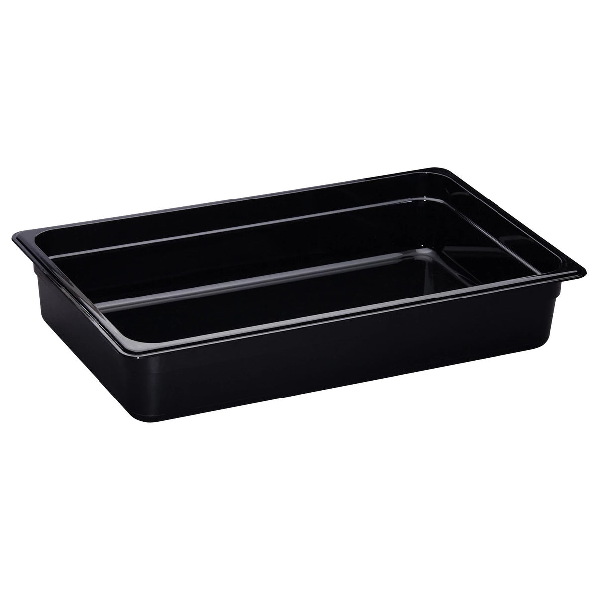 Cambro 14HP110 H-Pan Full Size High Heat Food Pan, 4" Deep, 13.7 qt. - Black