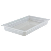 Cambro 14PP190 Translucent Full Size Food Pan, 4" Deep, 13.7 qt. - Translucent