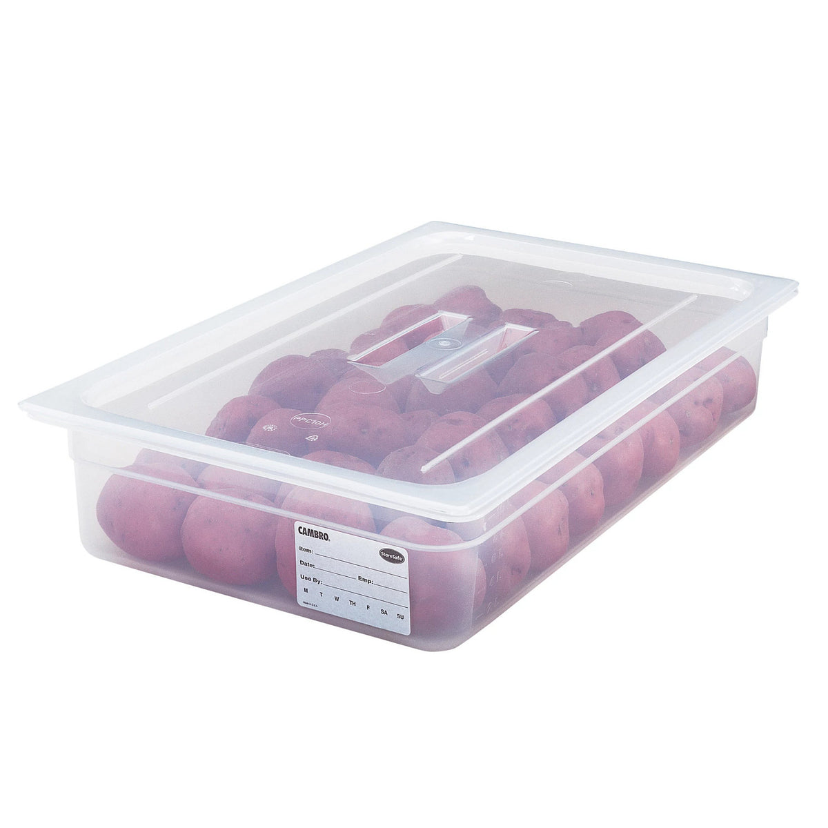 Cambro 14PP190 Translucent Full Size Food Pan, 4" Deep, 13.7 qt. - Translucent