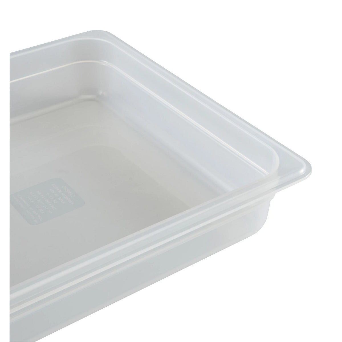 Cambro 14PP190 Translucent Full Size Food Pan, 4" Deep, 13.7 qt. - Translucent