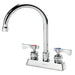 Krowne 15 - 302L, Royal Series 4" Center Deck Mount Faucet with 8 - 1/2" Wide Gooseneck Spout