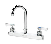 Krowne 15 - 525L, Royal Series 8" Center Deck Mount Faucet with 3 - 1/2" Wide Gooseneck Spout
