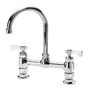 Krowne 15 - 802L, Royal Series 8" Center Raised Deck Mount Faucet with 8" Wide Gooseneck Spout