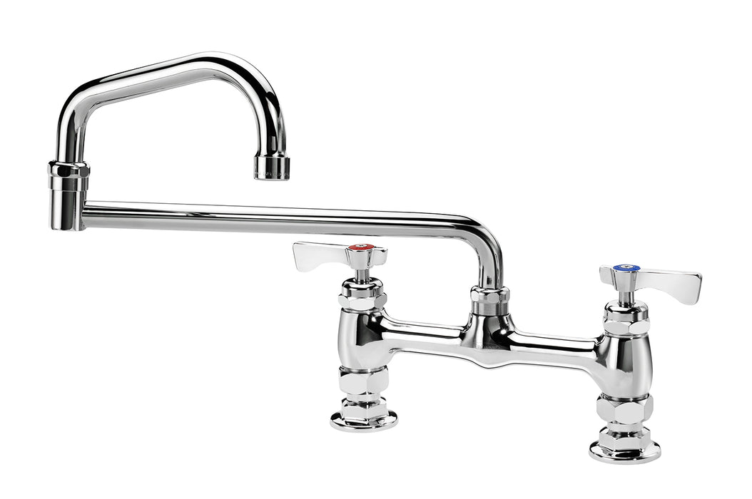 Krowne 15-818L, Royal Series 8" Center Raised Deck Mount Faucet with 18" Spout