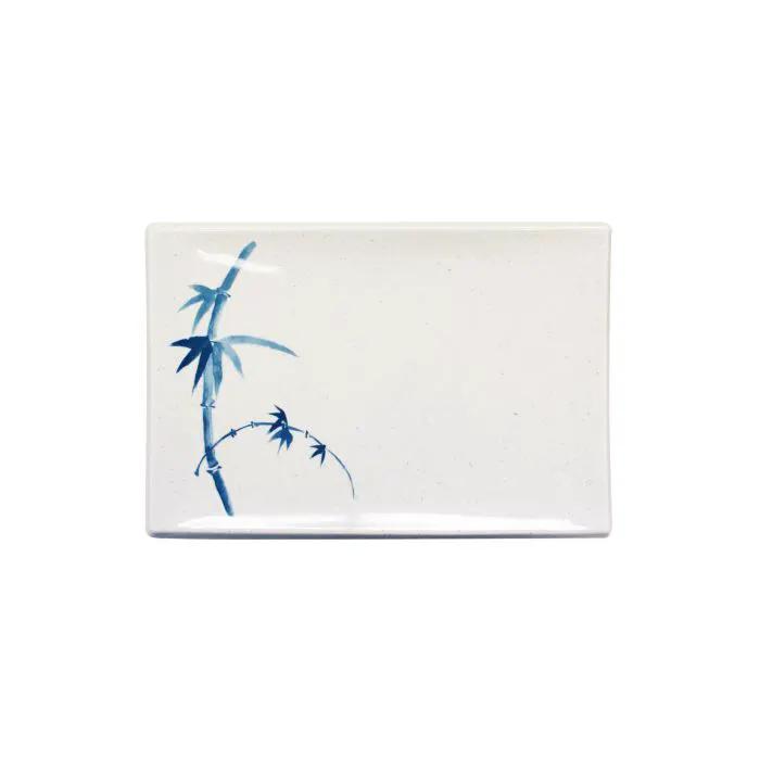 Thunder Group 1535BB, 5 1/4" X 3 1/4" PLATE, BLUE BAMBOO, Melamine, NSF, Case Pack of 12