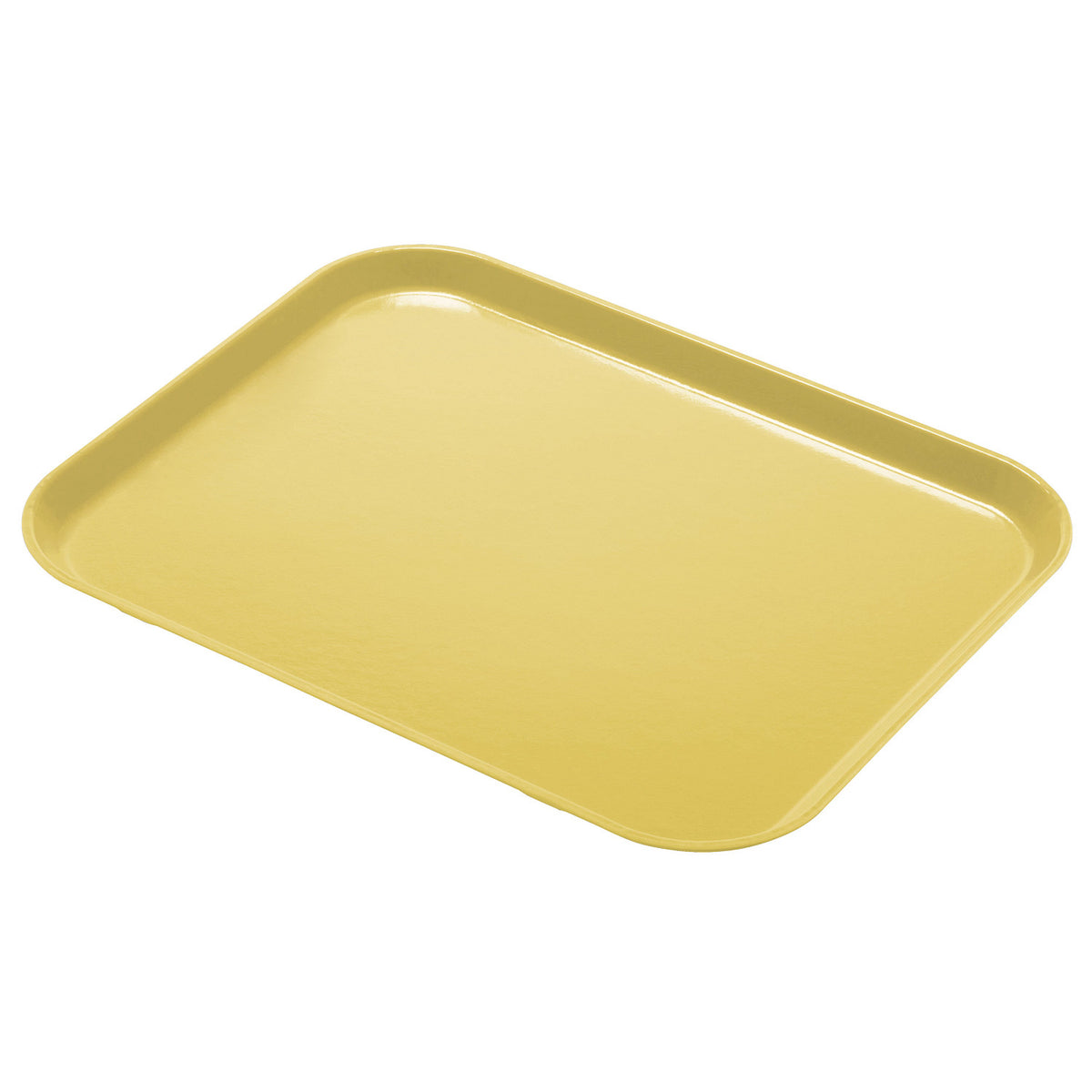 Cambro 1520CL145 Camlite Fiberglass Cafeteria Tray, 20 1/4" x 15" - Yellow