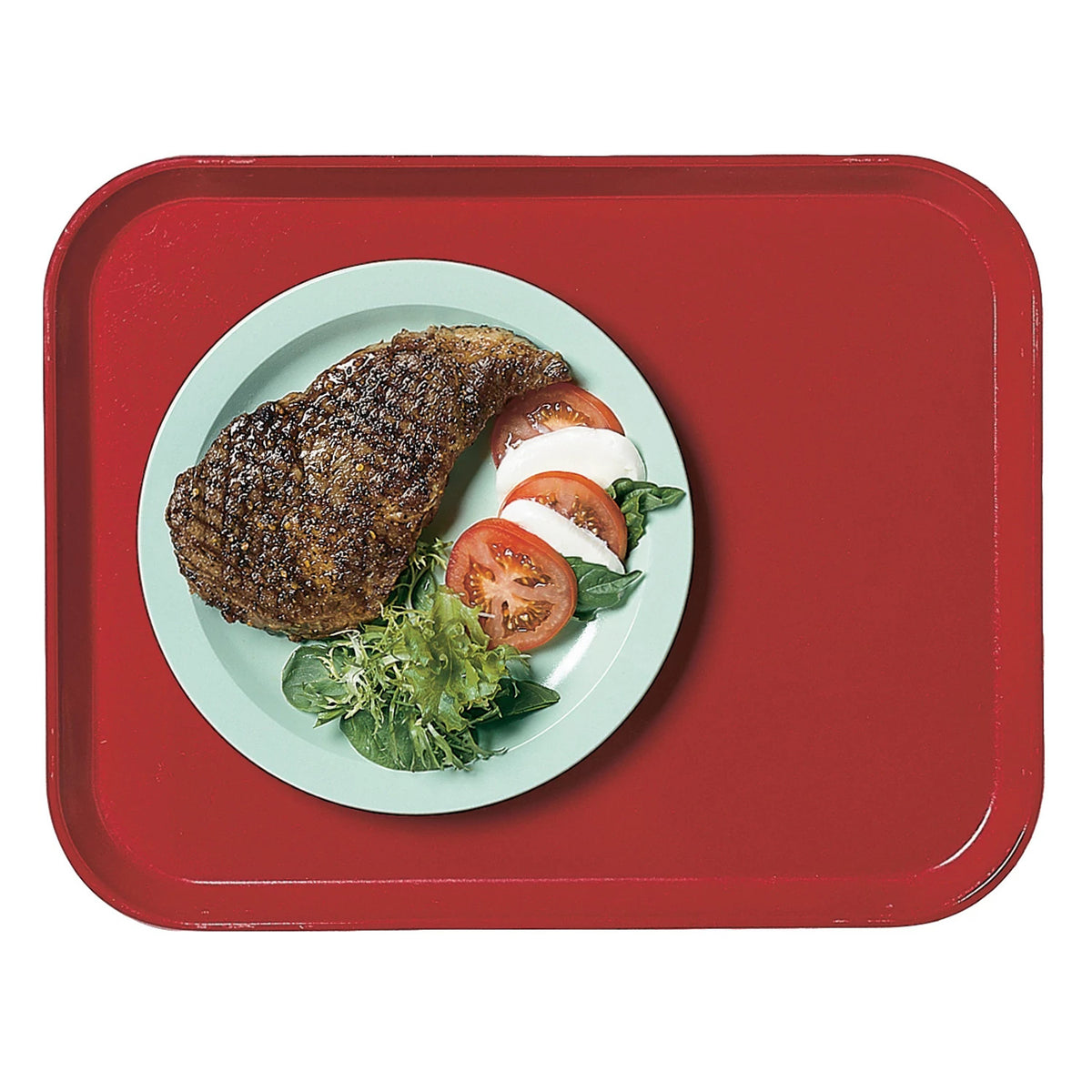 Cambro 1520CL675 Camlite Fiberglass Cafeteria Tray, 20 1/4" x 15" - Steel Red