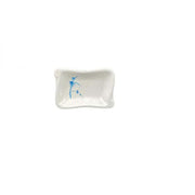 Thunder Group 1607BB, 2 OZ, 4" X 2 3/4" WAVE SHAPE SAUCE DISH, BLUE BAMBOO, Melamine, NSF, Case Pack of 12