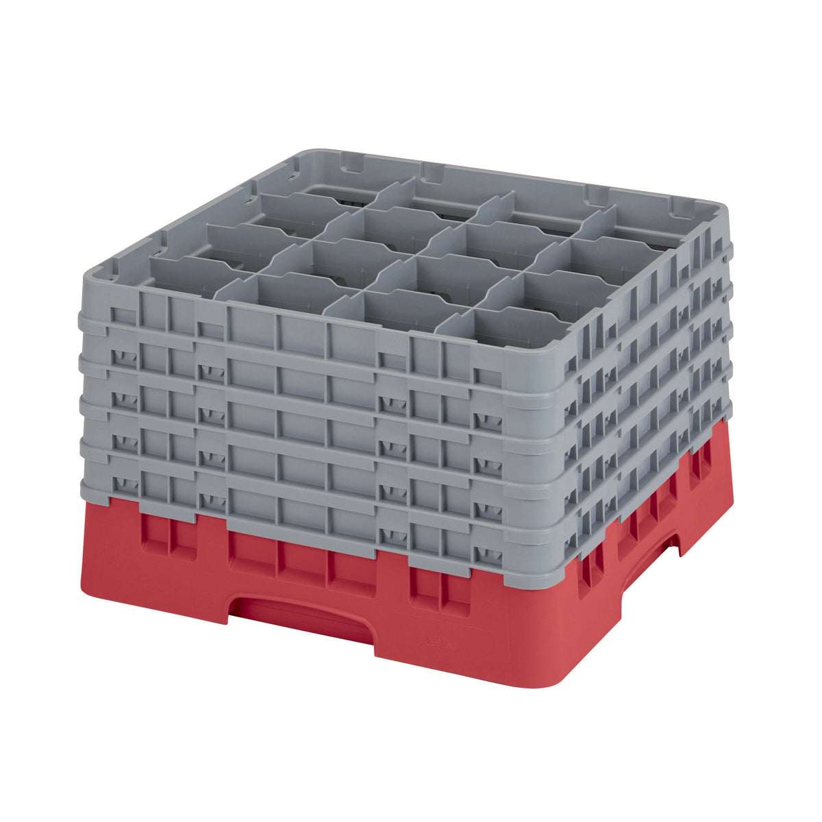 Cambro 16S1058163 Camrack Full Size Glass Rack, 11" Max Glass Height - Red