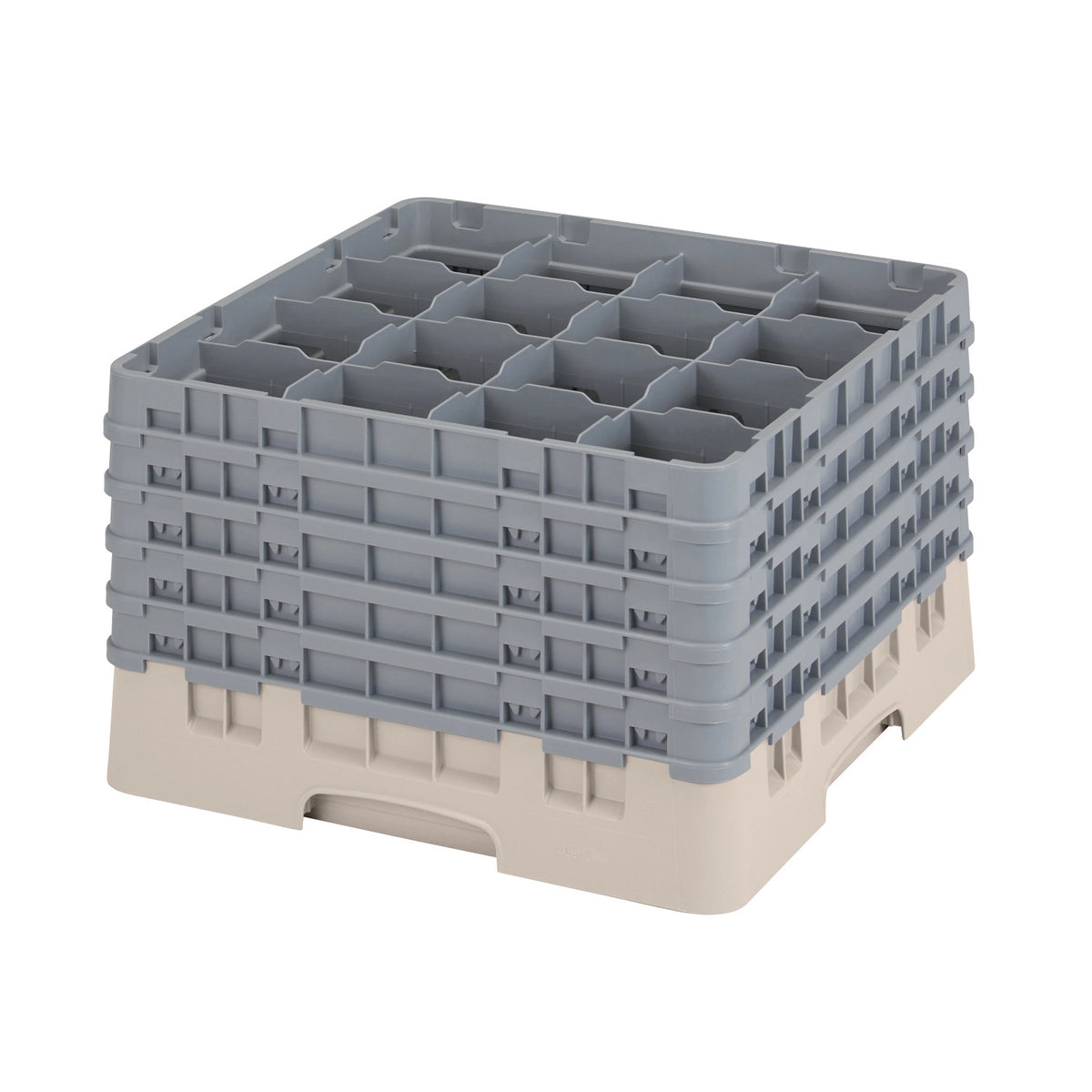 Cambro 16S1058184 Camrack Full Size Glass Rack, 11" Max Glass Height - Beige