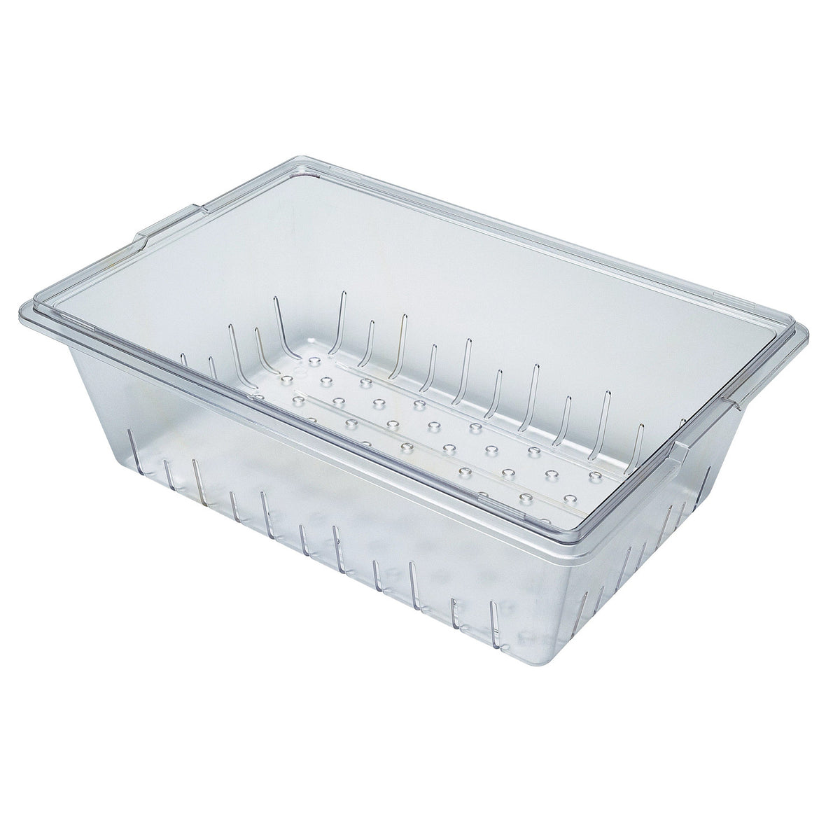 Cambro 18268CLRCW135 Camwear 8" Deep Colander, Fits 18" x 26" x 9" Food Boxes - Clear