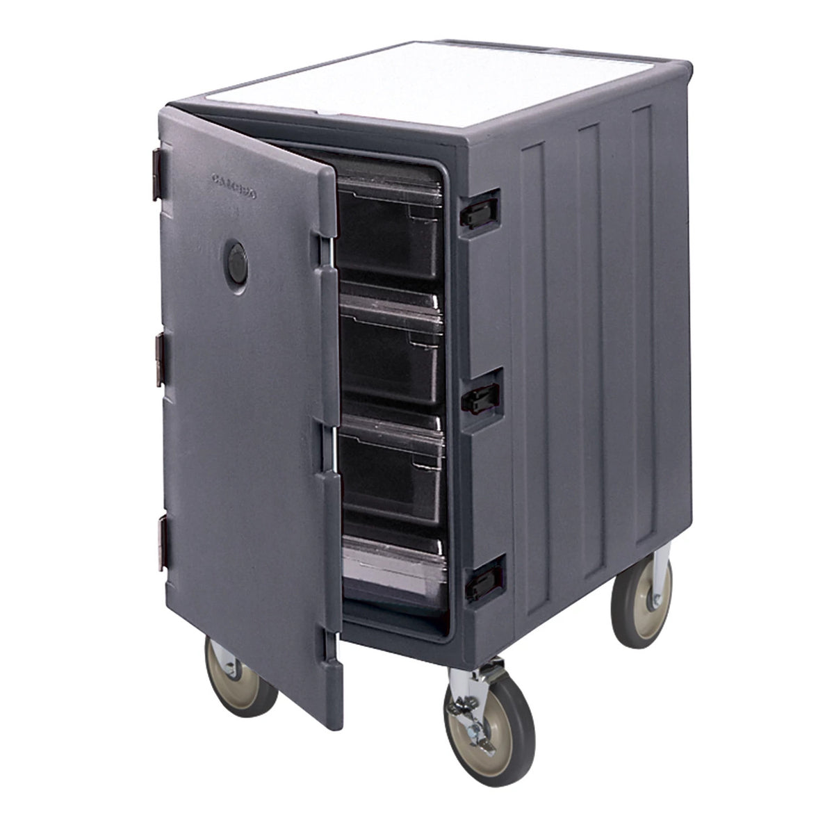 Cambro 1826LBC615 Insulated Low Camcart For Food Storage Boxes, Holds 3 each 18" x 26" - Charcoal Gray