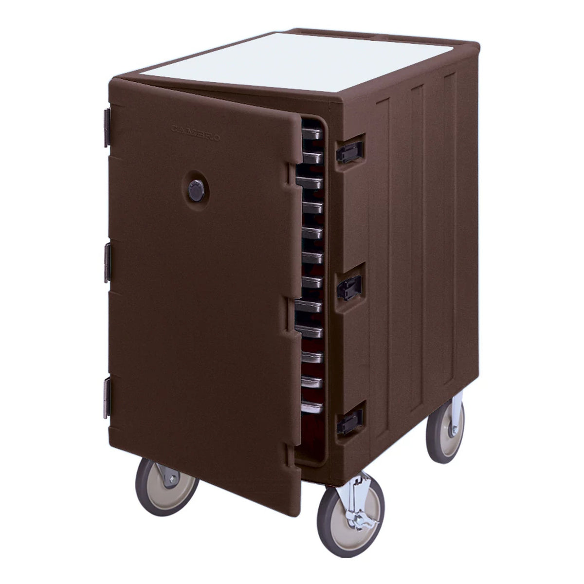 Cambro 1826LTC131 Insulated Low Camcart For Trays and Sheet Pans, Holds 13 each 18" x 26" - Dark Brown