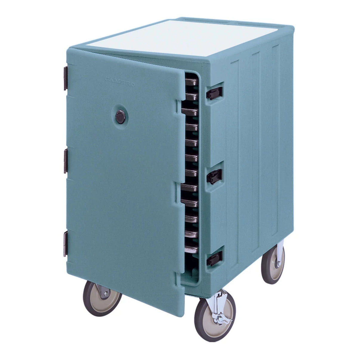 Cambro 1826LTC401 Insulated Low Camcart For Trays and Sheet Pans, Holds 13 each 18" x 26" - Slate Blue
