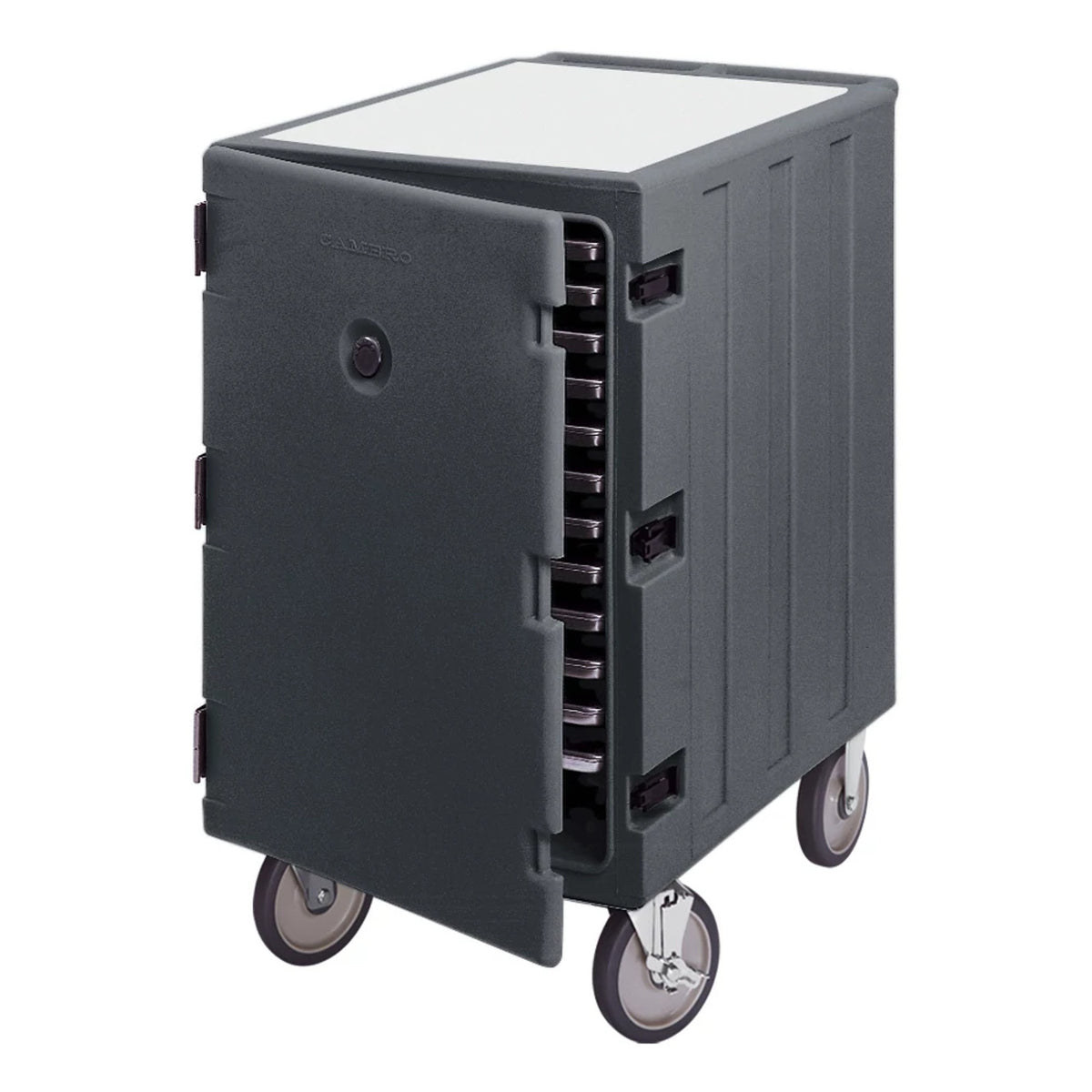 Cambro 1826LTC615 Insulated Low Camcart For Trays and Sheet Pans, Holds 13 each 18" x 26" - Charcoal Gray