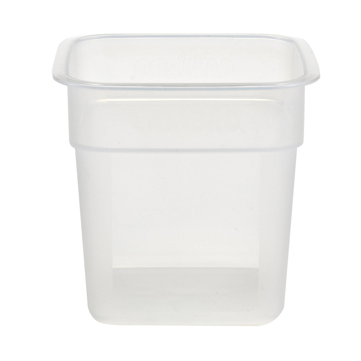 Cambro 1SFSPROPP190 FreshPro CamSquares Mini Food Storage Container, 1 qt., Translucent - Translucent