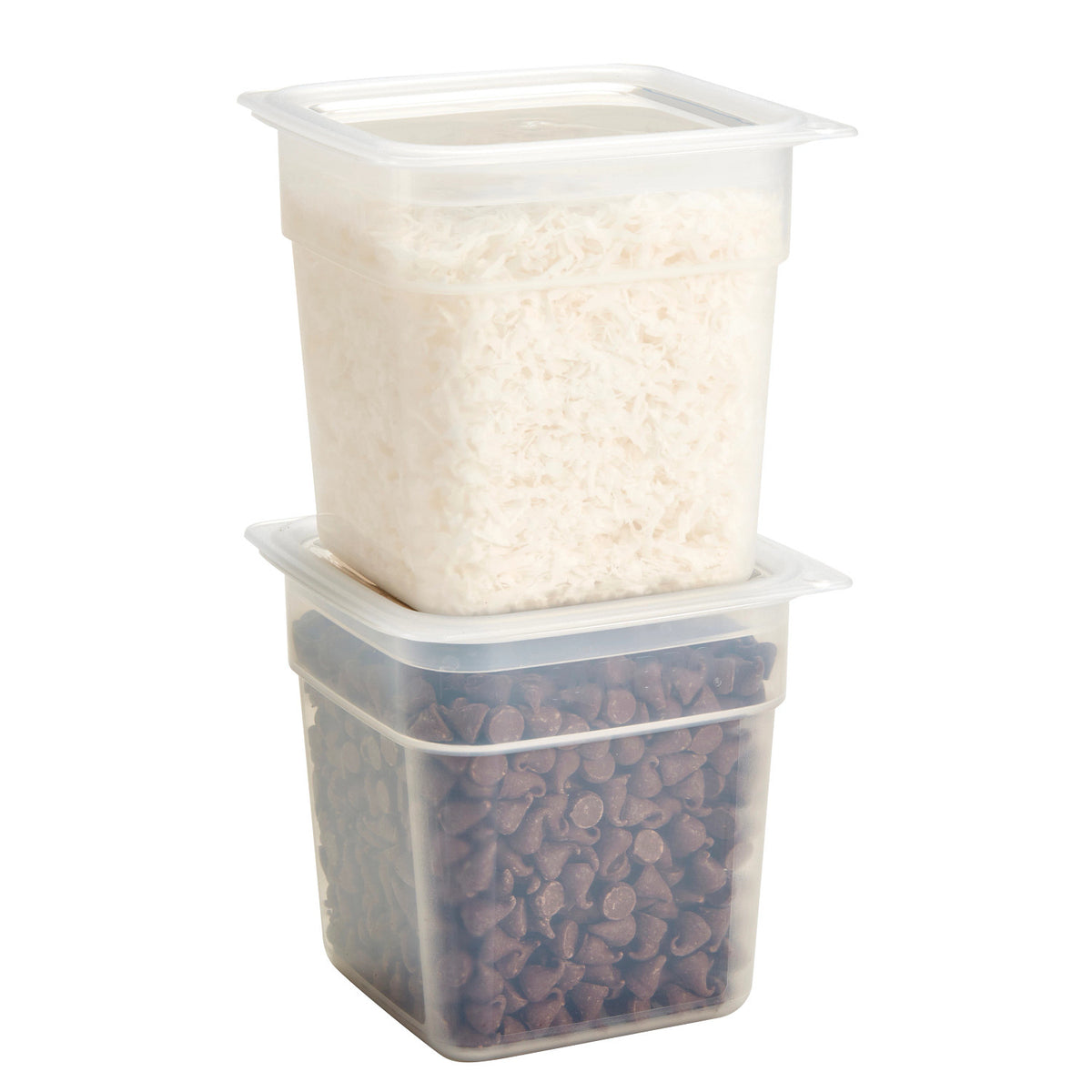 Cambro 1SFSPROPP190 FreshPro CamSquares Mini Food Storage Container, 1 qt., Translucent - Translucent