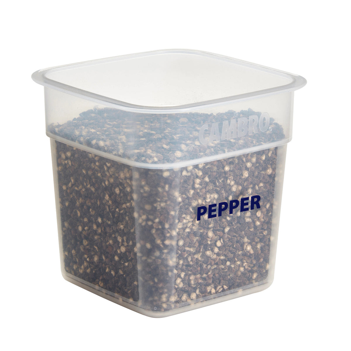 Cambro 1SFSPROPP190 FreshPro CamSquares Mini Food Storage Container, 1 qt., Translucent - Translucent