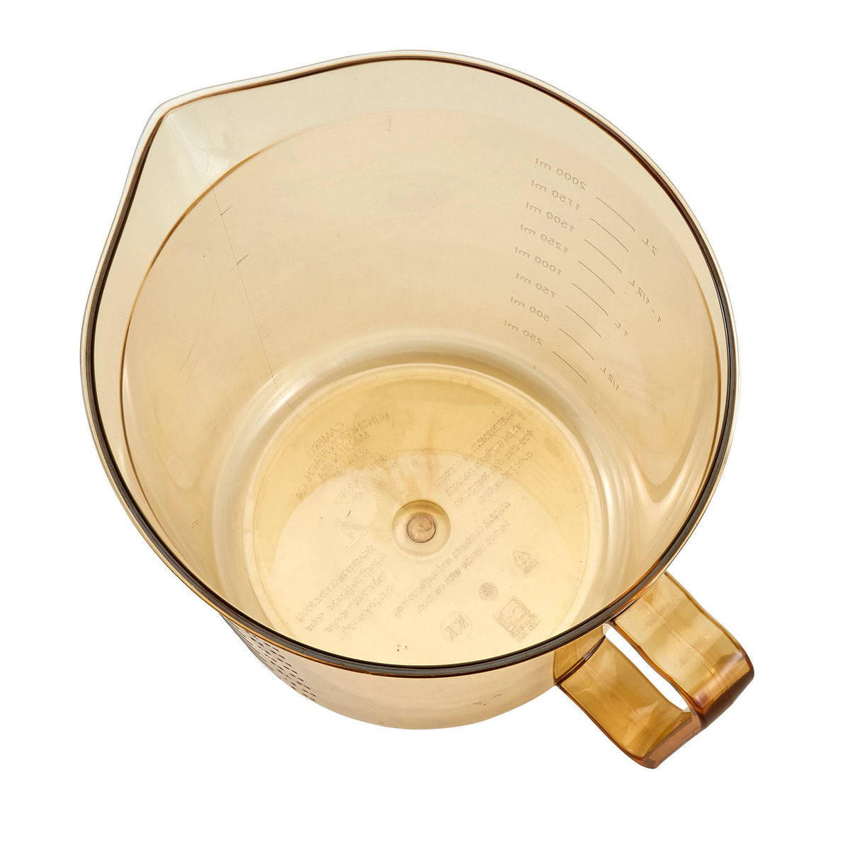 Cambro 200MCH150 High Heat Measuring Cup, 2 qt., Amber, 375°F Rated - Amber