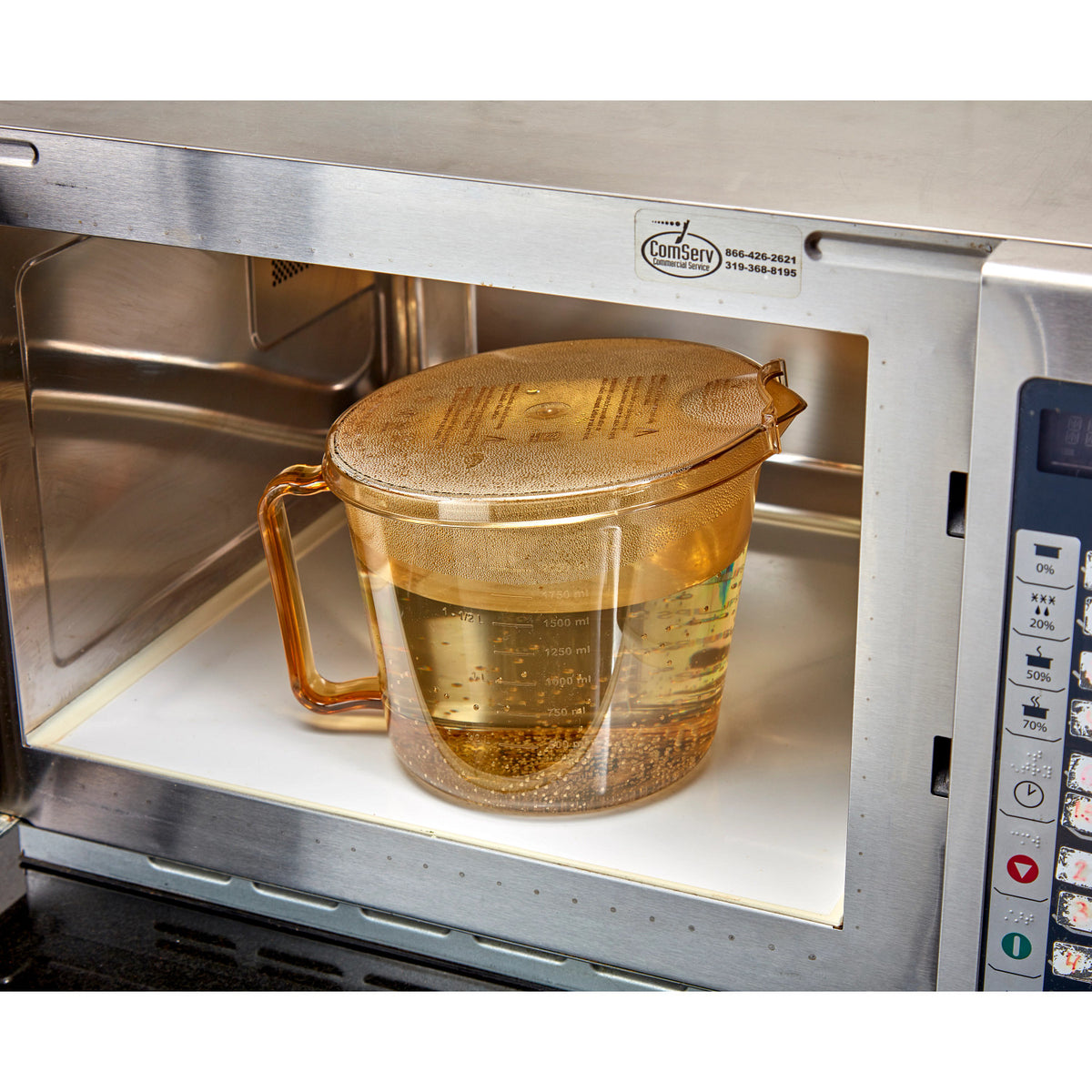 Cambro 200MCH150 High Heat Measuring Cup, 2 qt., Amber, 375°F Rated - Amber