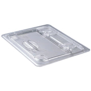 Cambro 20CWL135 Camwear Half Size FlipLid, Solid, 12 3/4" x 10 7/16" - Clear