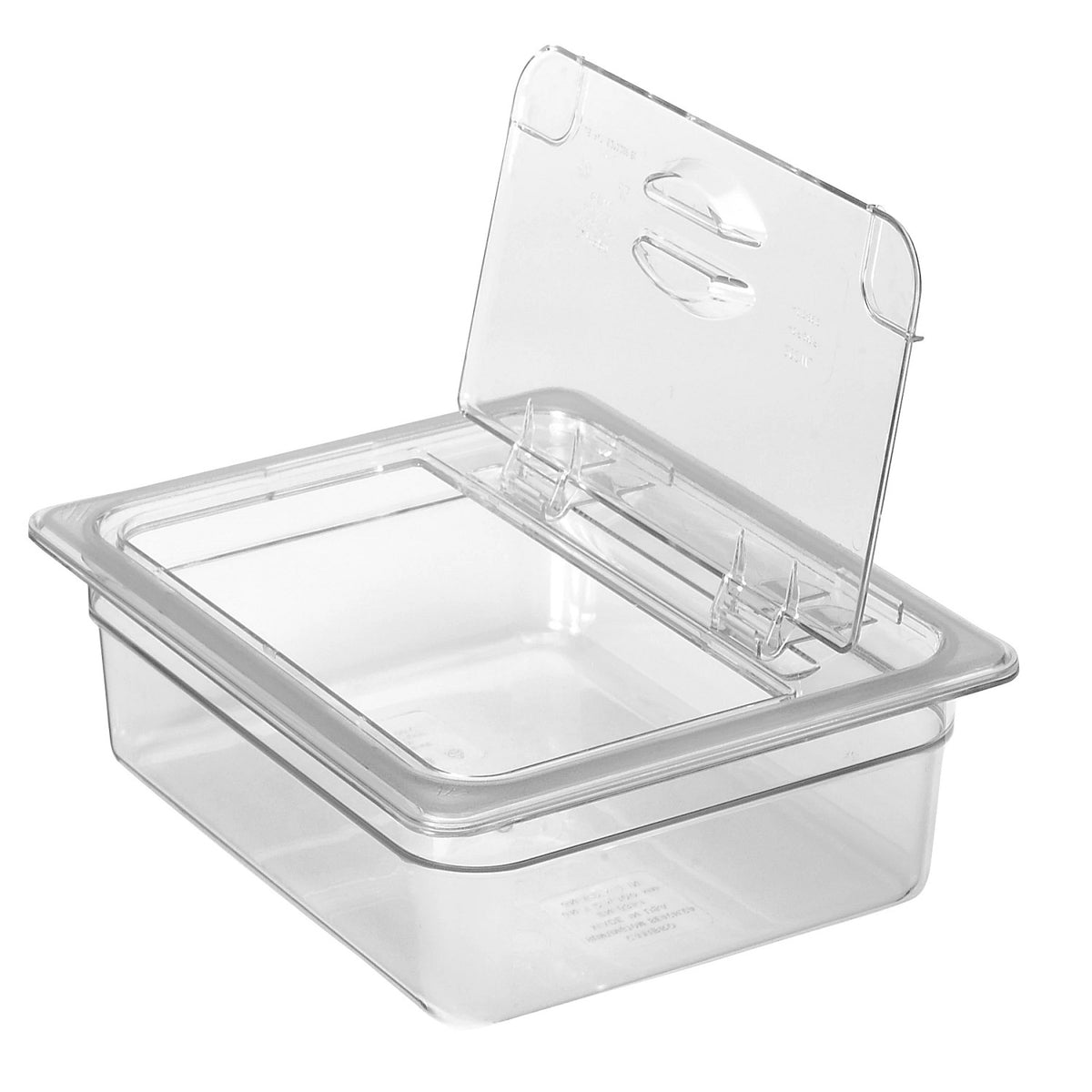 Cambro 20CWL135 Camwear Half Size FlipLid, Solid, 12 3/4" x 10 7/16" - Clear