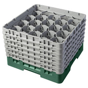 Cambro 20S1114119 Camrack Full Size Glass Rack, 11 3/4" Max Glass Height - Sherwood Green
