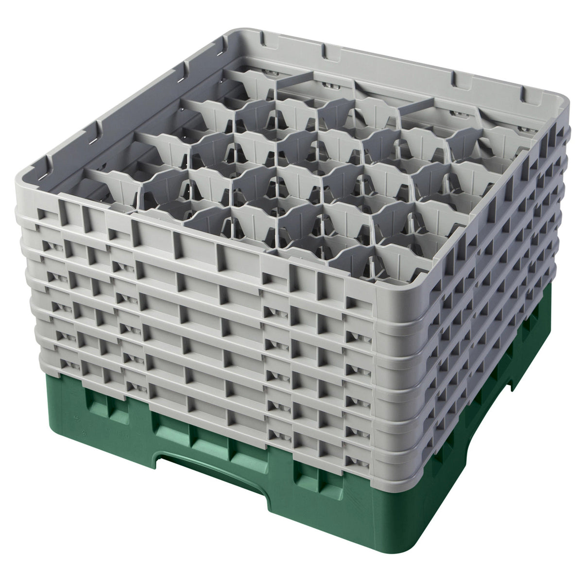 Cambro 20S1114119 Camrack Full Size Glass Rack, 11 3/4" Max Glass Height - Sherwood Green