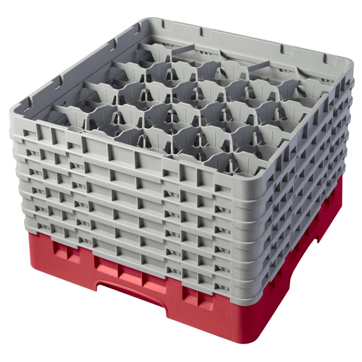 Cambro 20S1114163 Camrack Full Size Glass Rack, 11 3/4" Max Glass Height - Red