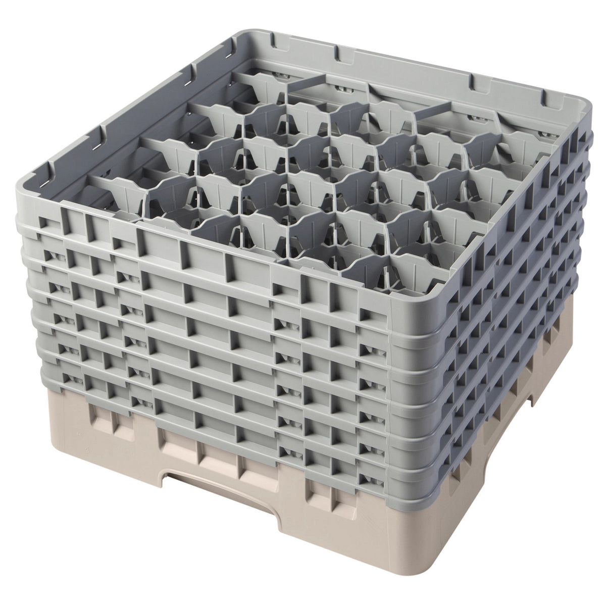 Cambro 20S1114184 Camrack Full Size Glass Rack, 11 3/4" Max Glass Height - Beige