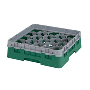 Cambro 20S318119 Camrack Full Size Glass Rack, 3 5/8" Max Glass Height - Sherwood Green