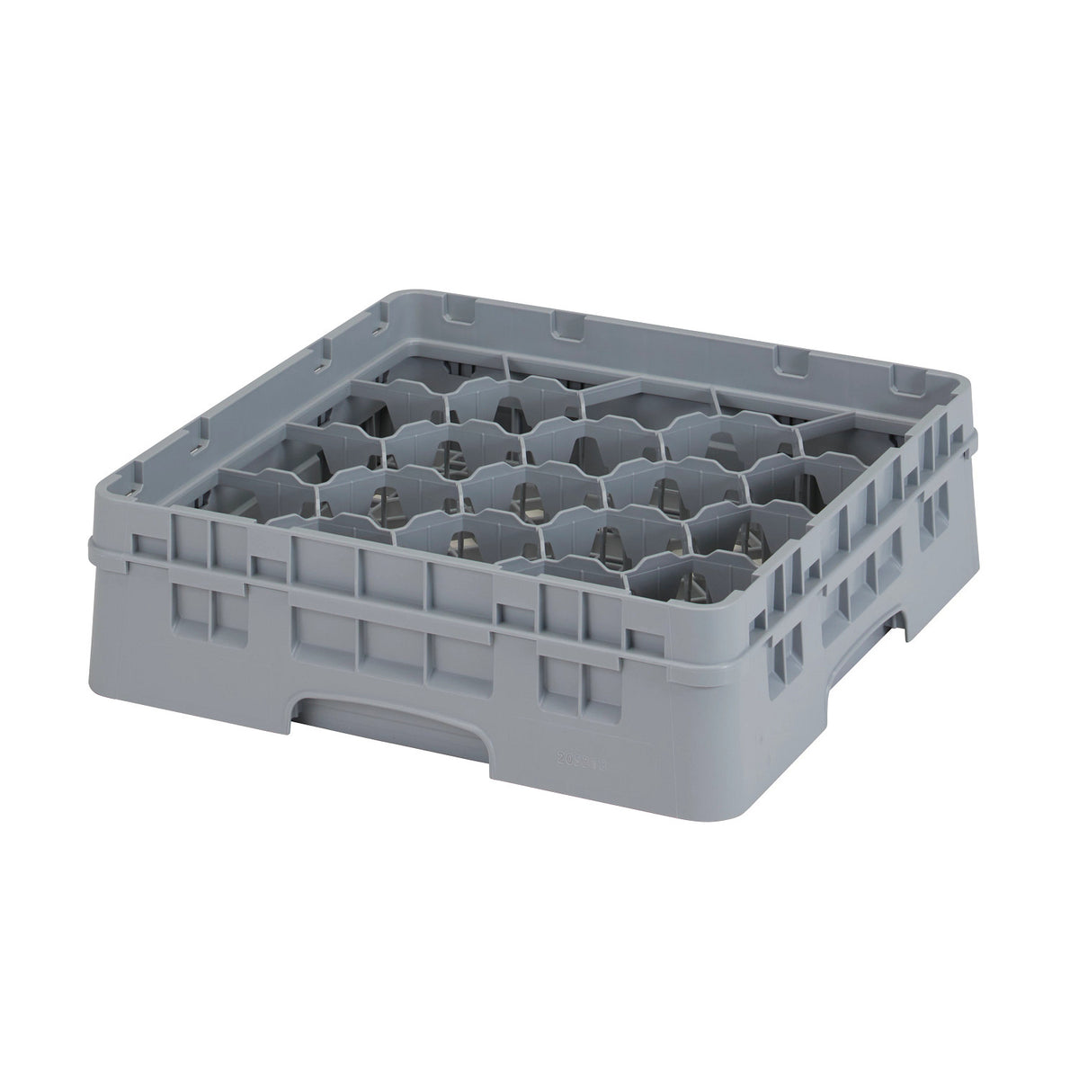 Cambro 20S318151 Camrack Full Size Glass Rack, 3 5/8" Max Glass Height - Soft Gray