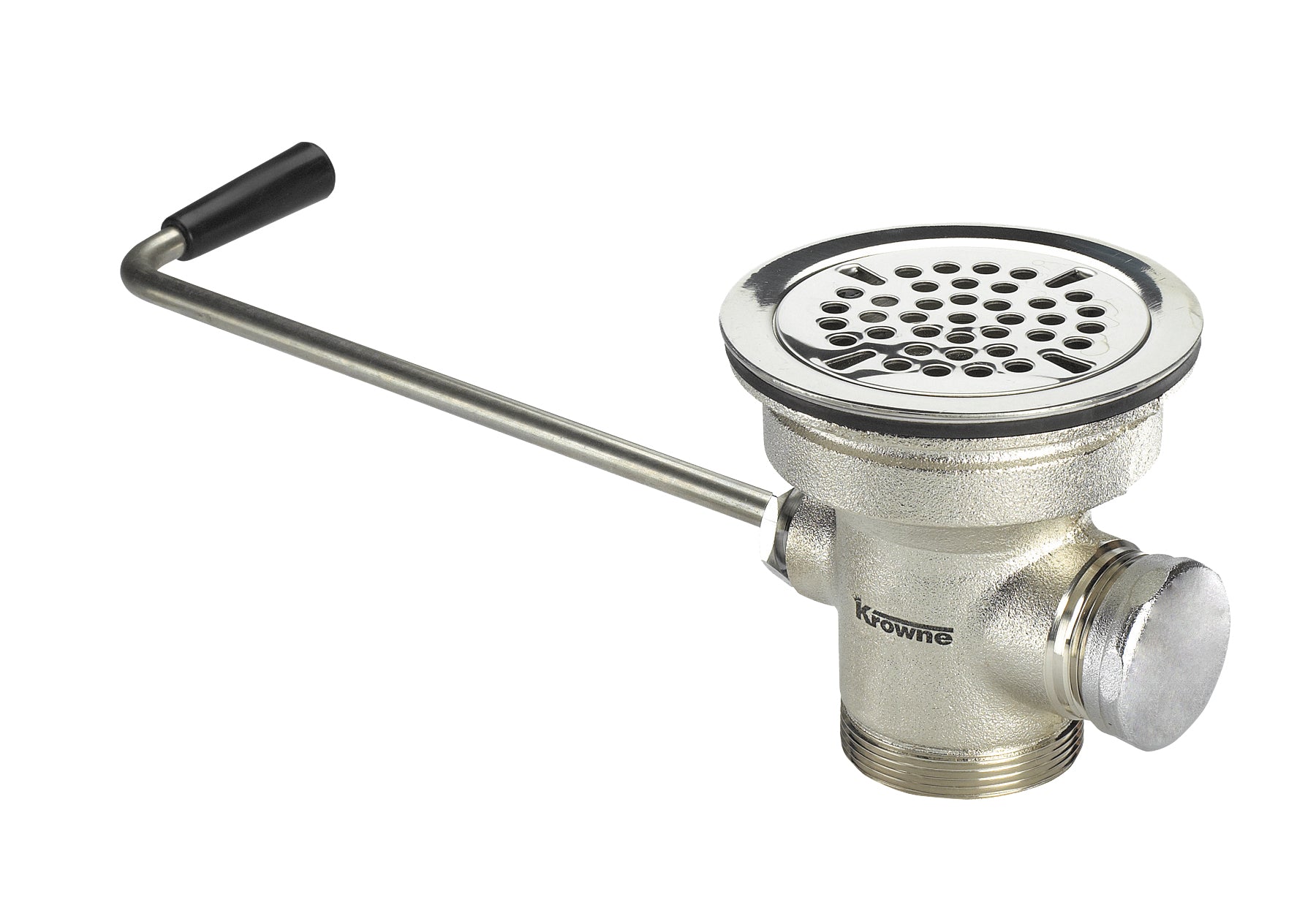 Krowne 22‐201, Royal Series 3" Twist Waste Drain with 1 - 1/4" Overflow Outlet - No Adaptor