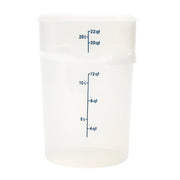 Cambro 22RFSPROPP190 FreshPro CamRounds Round Food Storage Container, 22 qt., Translucent - Translucent