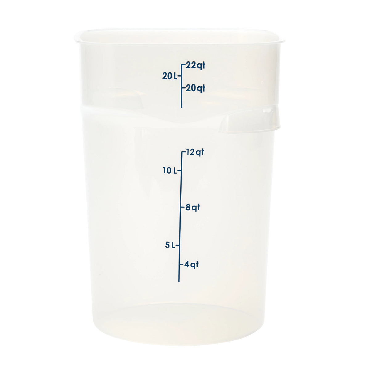 Cambro 22RFSPROPP190 FreshPro CamRounds Round Food Storage Container, 22 qt., Translucent - Translucent