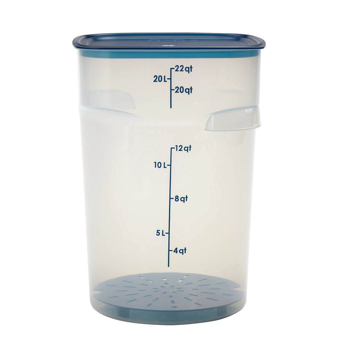 Cambro 22RFSPROPP190 FreshPro CamRounds Round Food Storage Container, 22 qt., Translucent - Translucent