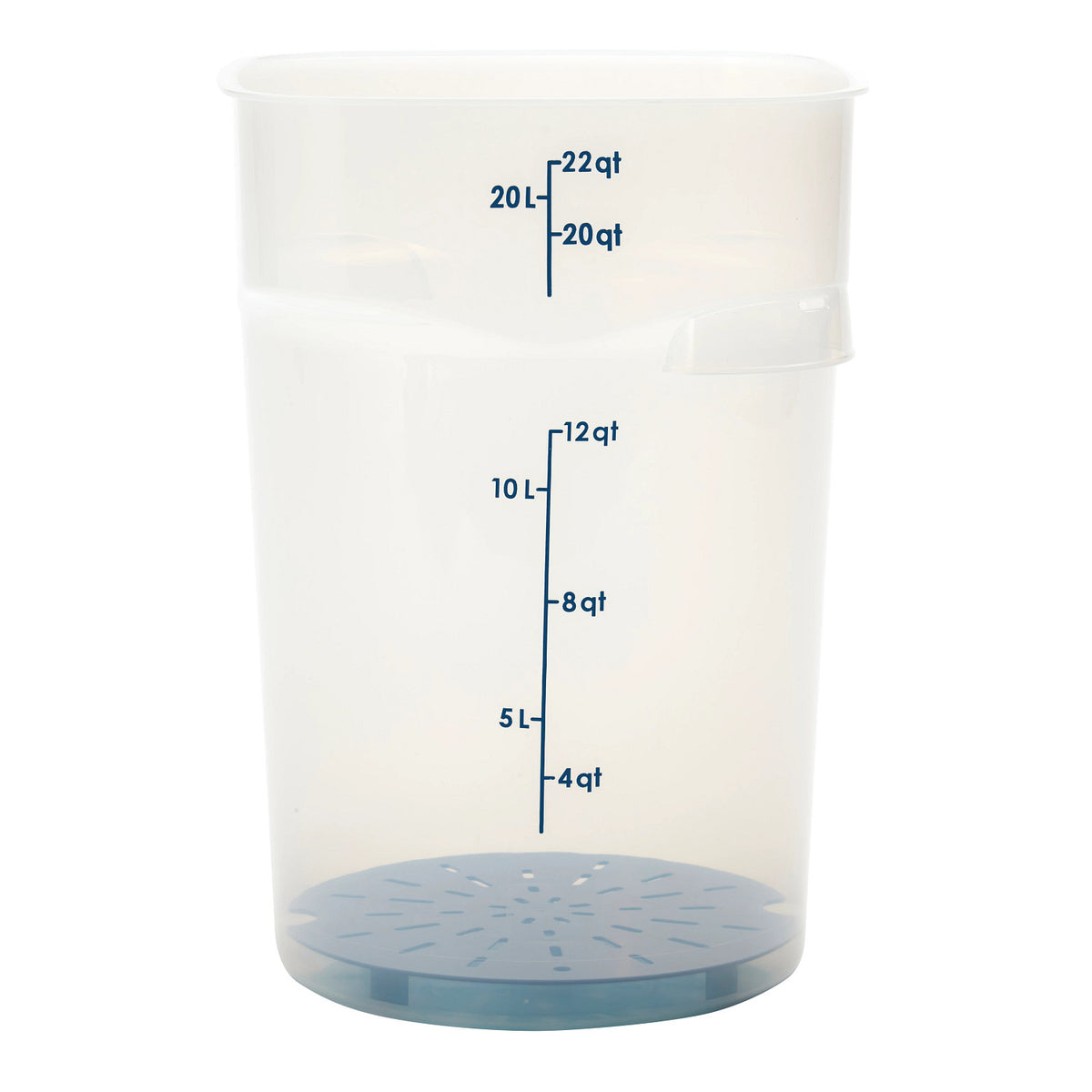 Cambro 22RFSPROPP190 FreshPro CamRounds Round Food Storage Container, 22 qt., Translucent - Translucent