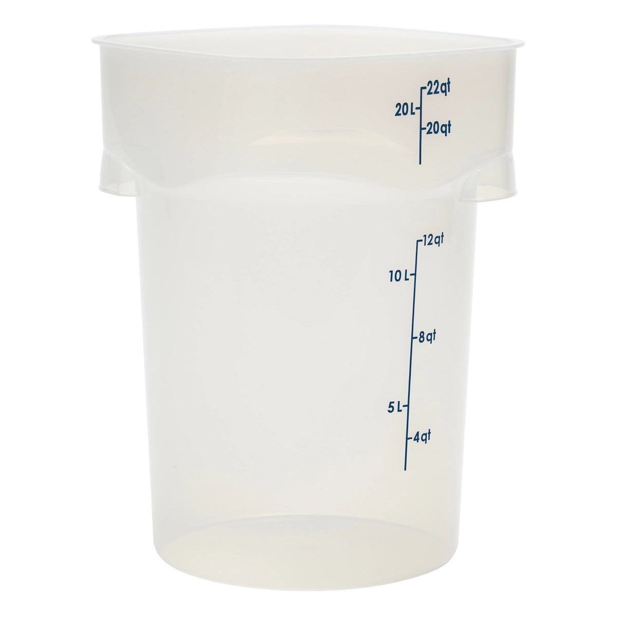 Cambro 22RFSPROPP190 FreshPro CamRounds Round Food Storage Container, 22 qt., Translucent - Translucent