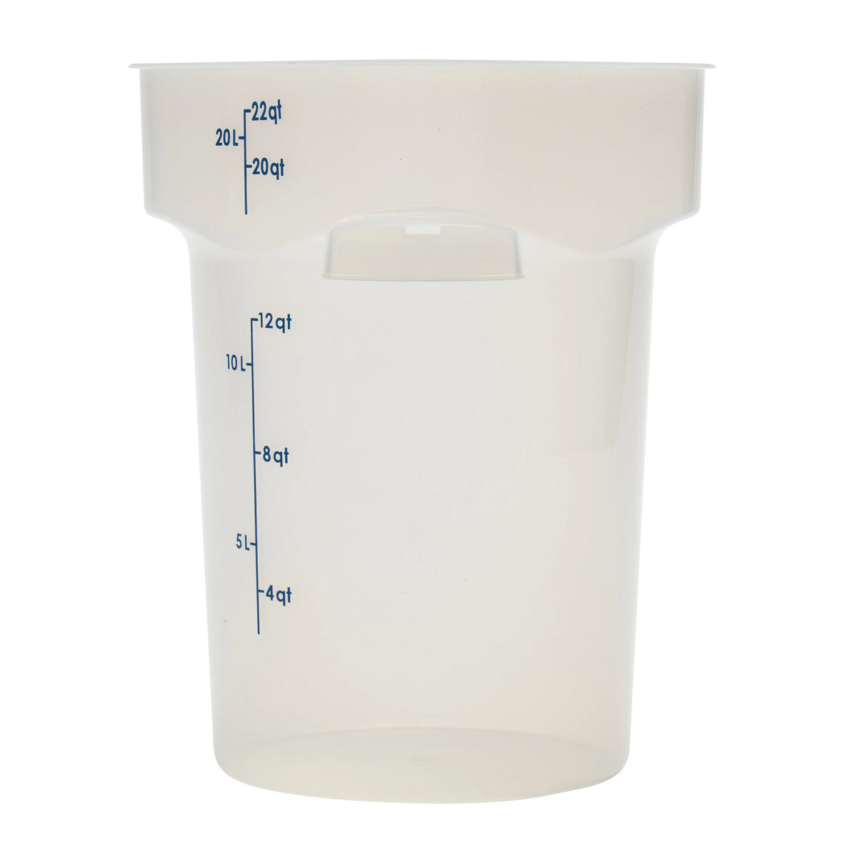 Cambro 22RFSPROPP190 FreshPro CamRounds Round Food Storage Container, 22 qt., Translucent - Translucent