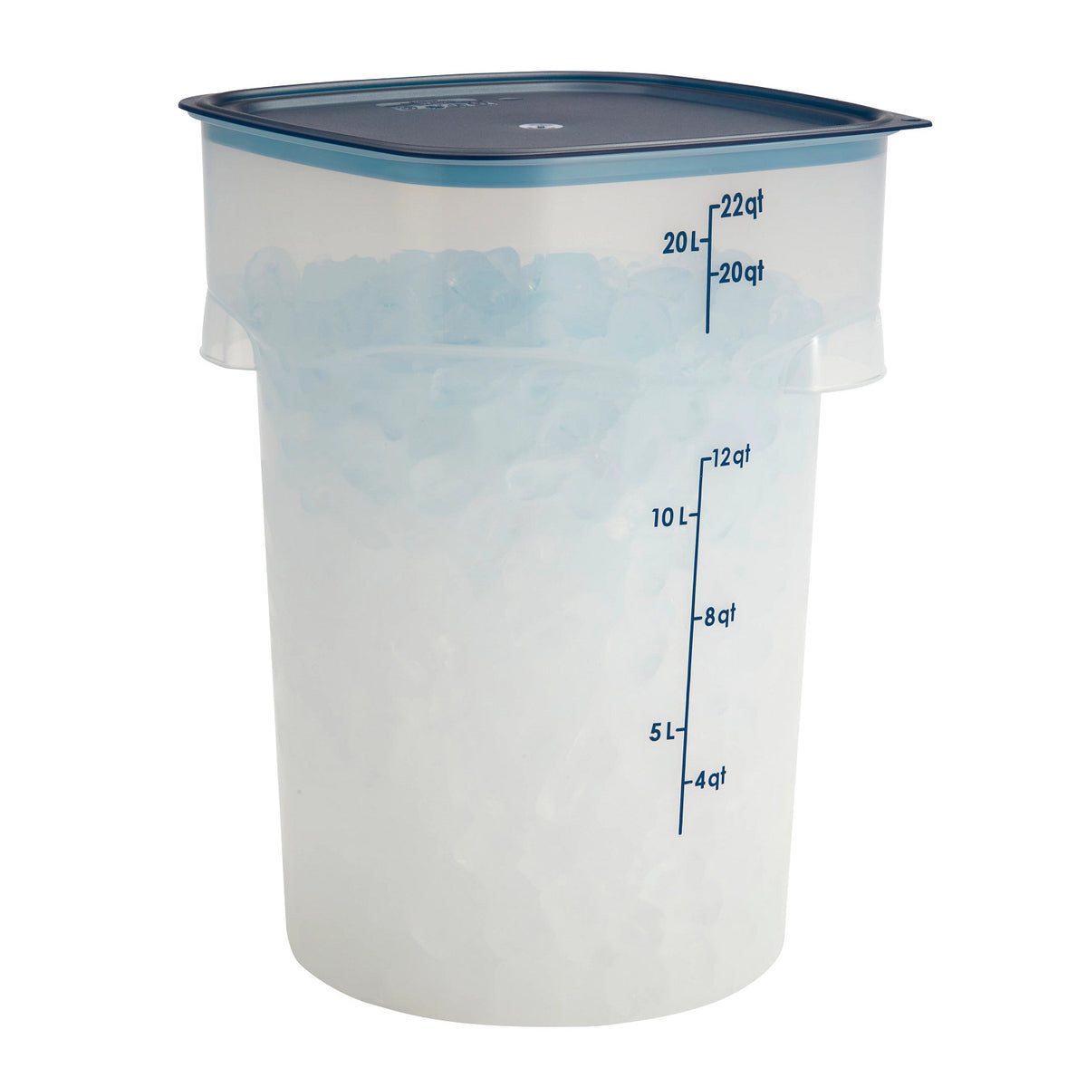 Cambro 22RFSPROPP190 FreshPro CamRounds Round Food Storage Container, 22 qt., Translucent - Translucent