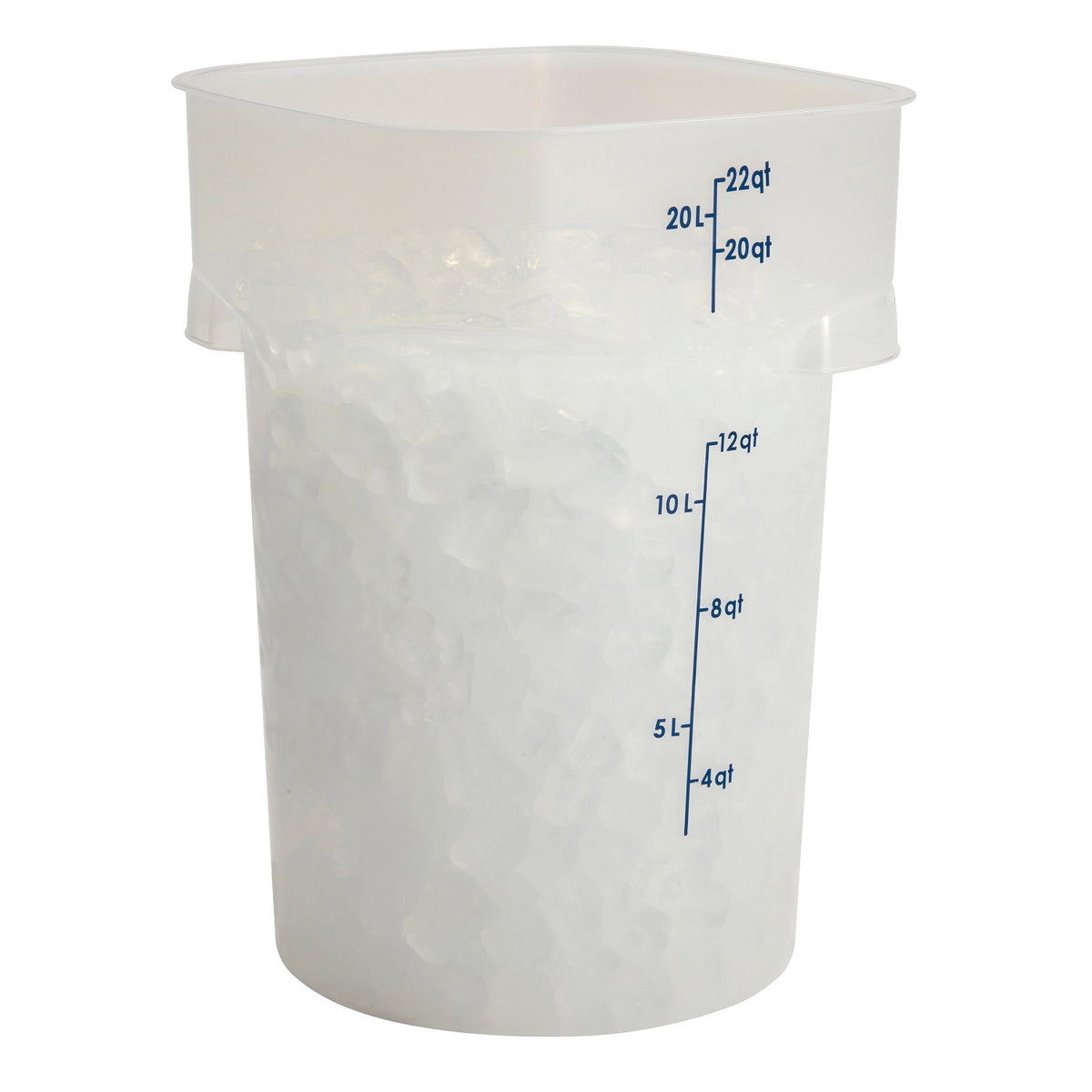 Cambro 22RFSPROPP190 FreshPro CamRounds Round Food Storage Container, 22 qt., Translucent - Translucent