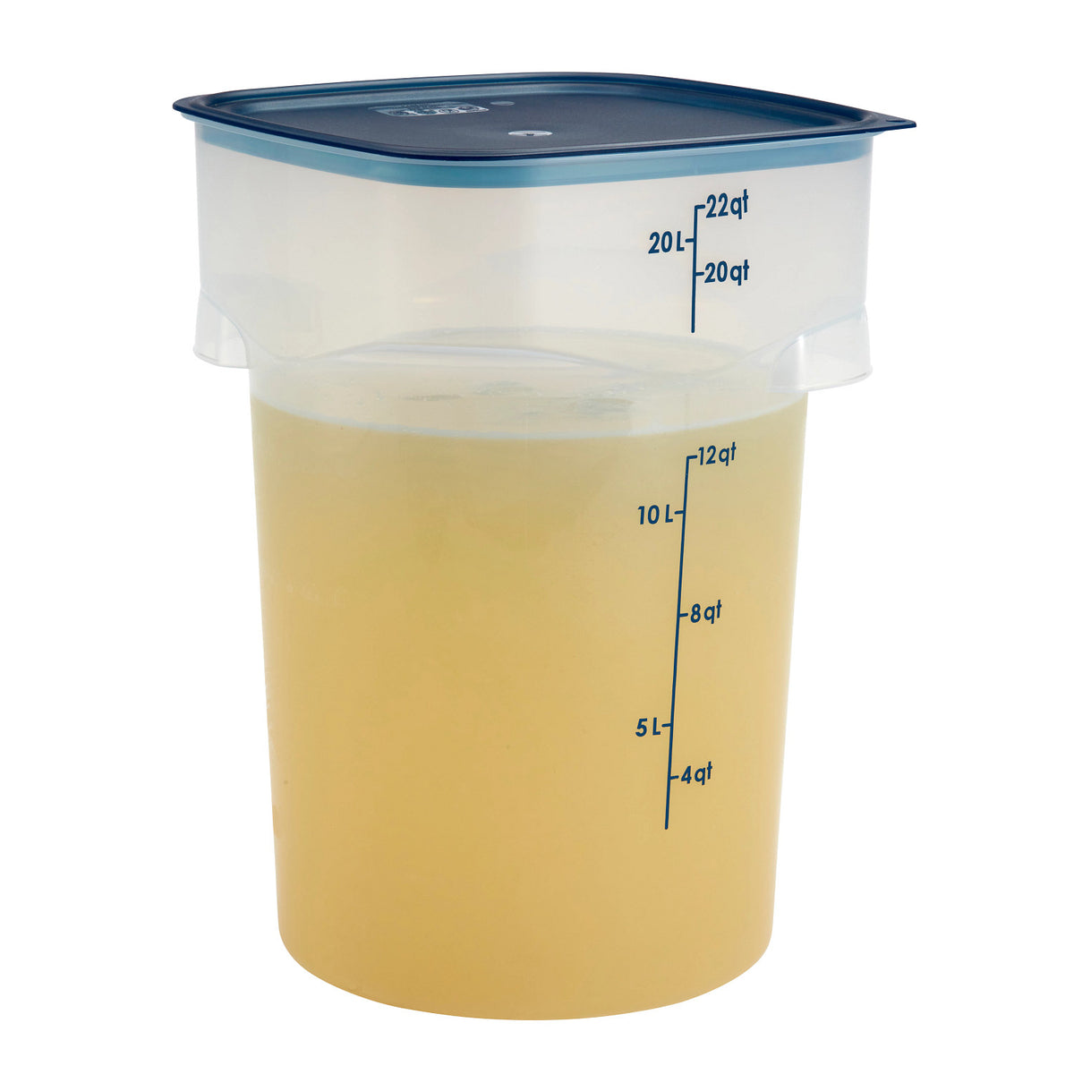 Cambro 22RFSPROPP190 FreshPro CamRounds Round Food Storage Container, 22 qt., Translucent - Translucent