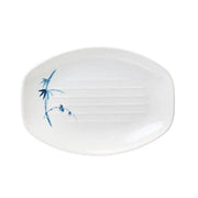 Thunder Group 2308BB, 8" X 5 3/4" TERIYAKI TRAY, BLUE BAMBOO, Melamine, NSF, Case Pack of 12