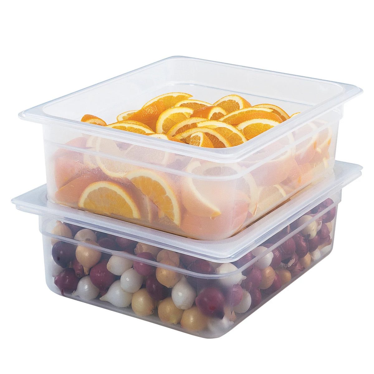 Cambro 24PP190 Translucent Half Size Food Pan, 4" Deep, 6.3 qt. - Translucent